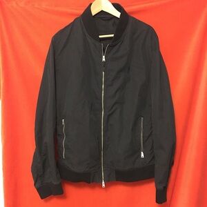 Allsaints men’s basset bomber jacket black cotton blend size xxl